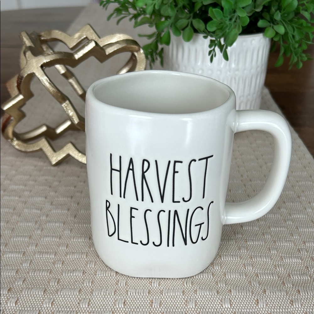Rae Dunn Harvest Blessings White Mug